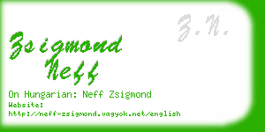 zsigmond neff business card